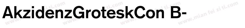 AkzidenzGroteskCon B字体转换